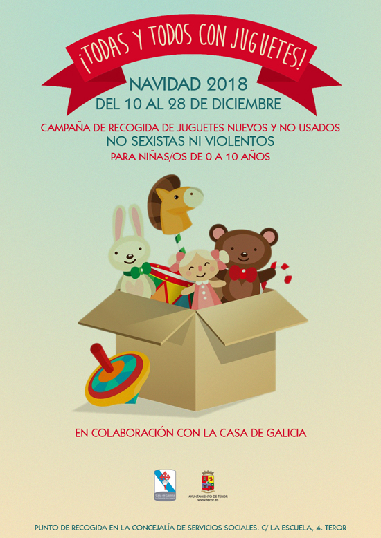 Servicios Sociales pone marcha el próximo lunes la campaña de recogida de 'Todas y todos con juguetes' Ayuntamiento Teror